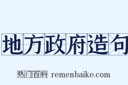 地方政府造句是什么意思的图片